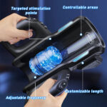 Leten Cannon King Pro High-speed Motor Thrusting Masturbator Cup with Phone Holder