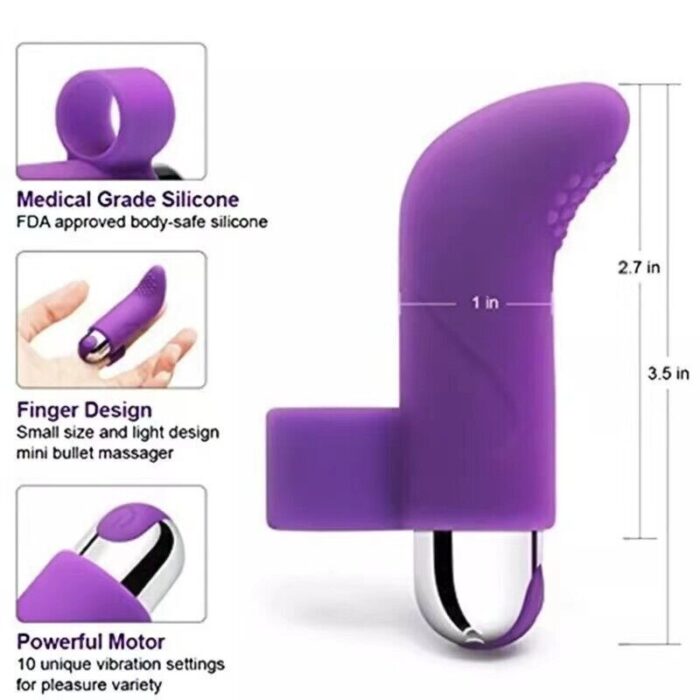 Finger Vibrator G-spot Clit Massager Stimulator Sex Toys