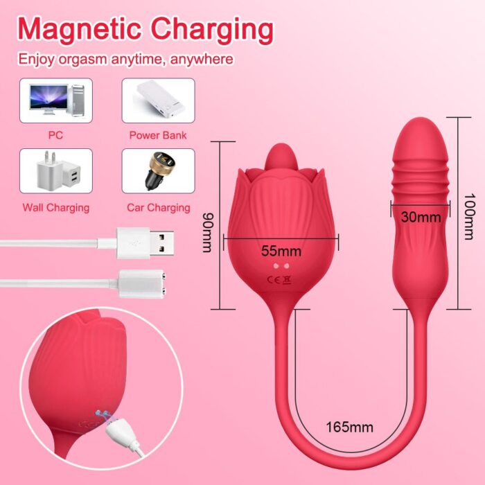 2 In 1 Rose Nipple Stimulator Sex Toy