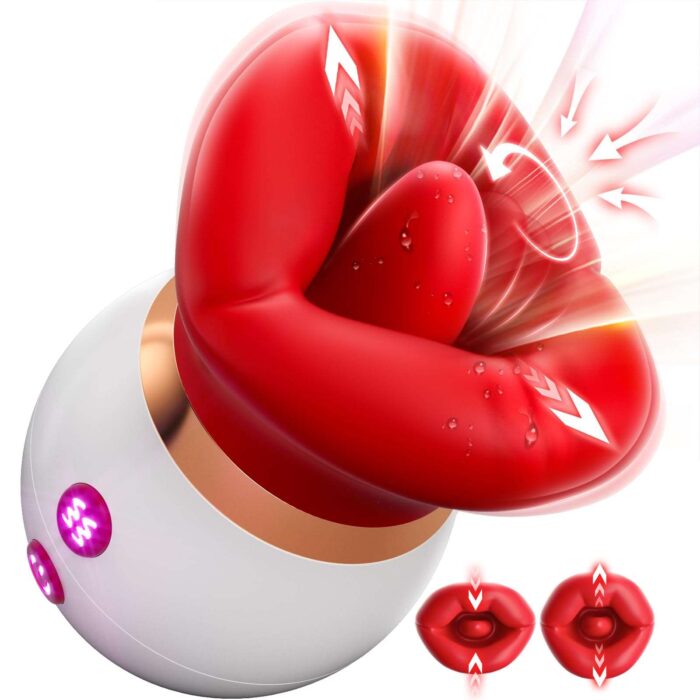 3 IN 1 Big Mouth Shaped Sex Toy Sucking Vibrator Adult Toys